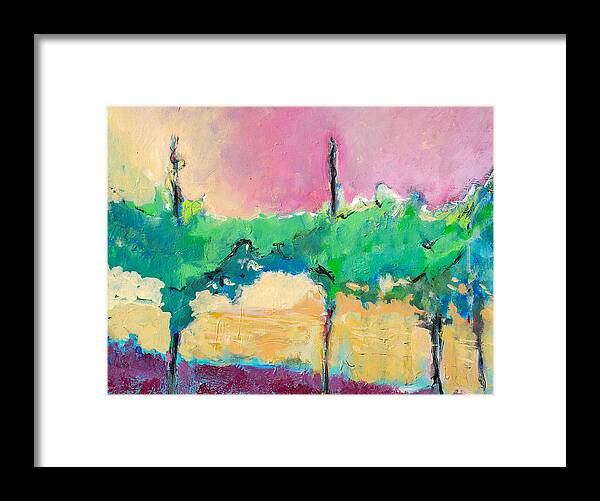 Vineyard Framed Print featuring the painting Simpatico by Kurt Hausmann