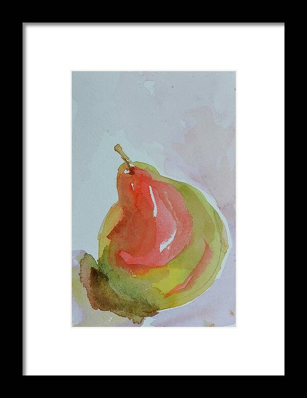 Pear Framed Print featuring the painting Simple Pear by Beverley Harper Tinsley