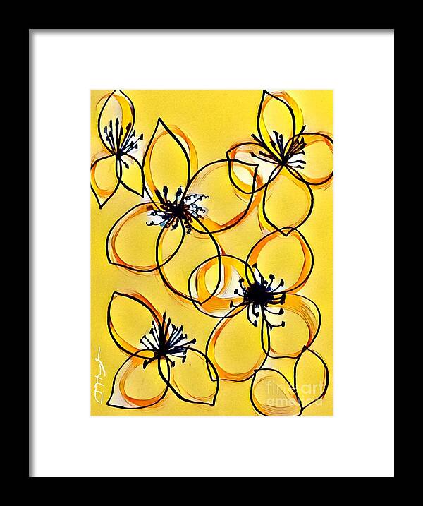 Julie-hoyle Framed Print featuring the painting Simplicity by Julie Hoyle