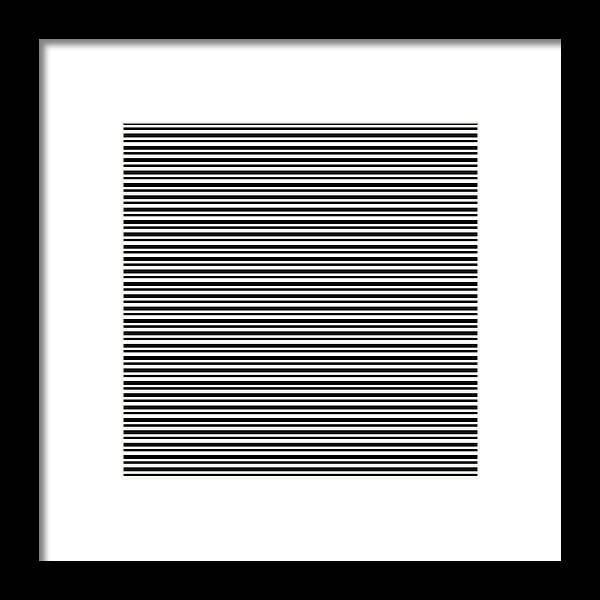 Stripes Framed Print featuring the digital art Simply Stripes- Art by Linda Woods by Linda Woods