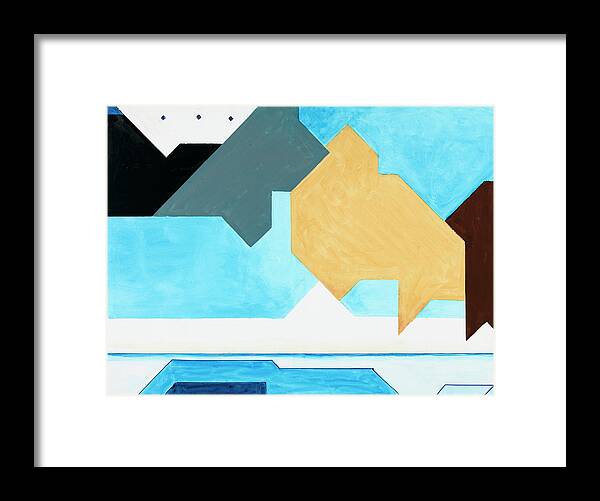 Abstract Framed Print featuring the painting Sinfonia del cielo e del mare - Part 2 by Willy Wiedmann