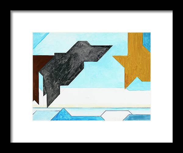 Abstract Framed Print featuring the painting Sinfonia del cielo e del mare - Part 3 by Willy Wiedmann