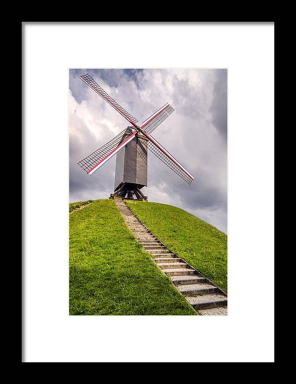 Brugge Framed Print featuring the photograph Sint Janshuismolen Windmill by Pablo Lopez