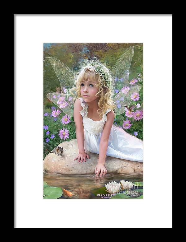 Fairies Framed Print featuring the painting Sissy Fairy by Robert Corsetti