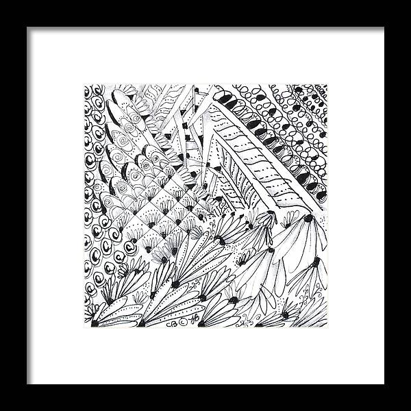 Caregiver Framed Print featuring the drawing Sister Tangle by Carole Brecht