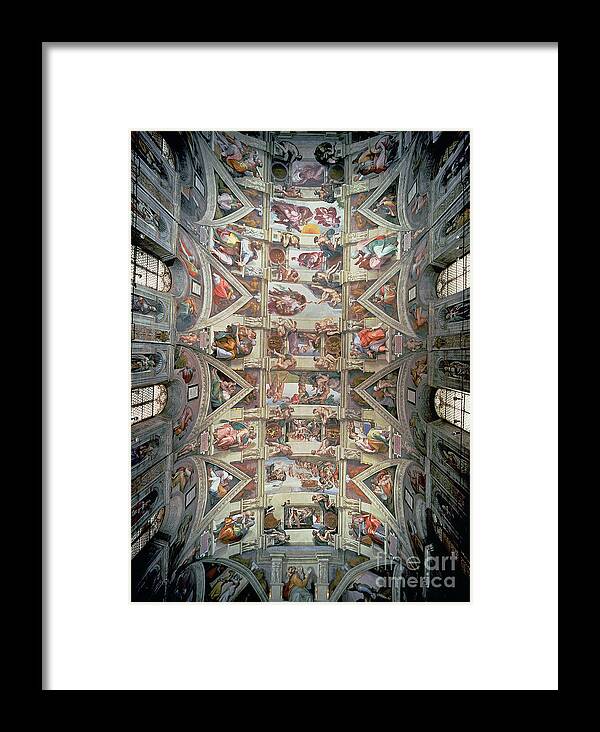 Sistine Chapel Ceiling Framed Print By Michelangelo