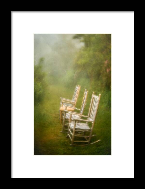 Mt. Pisgah Framed Print featuring the photograph Sit A Spell by Joye Ardyn Durham