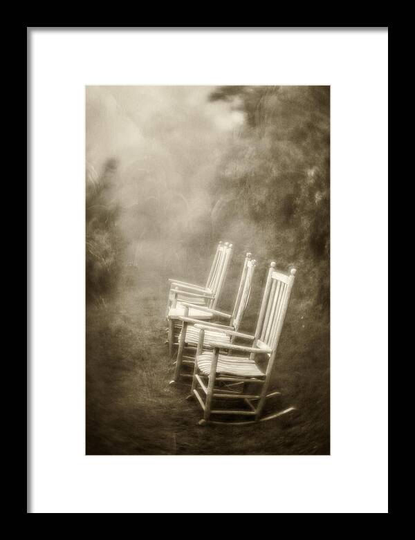 Mt. Pisgah Framed Print featuring the photograph Sit A Spell-sepia by Joye Ardyn Durham