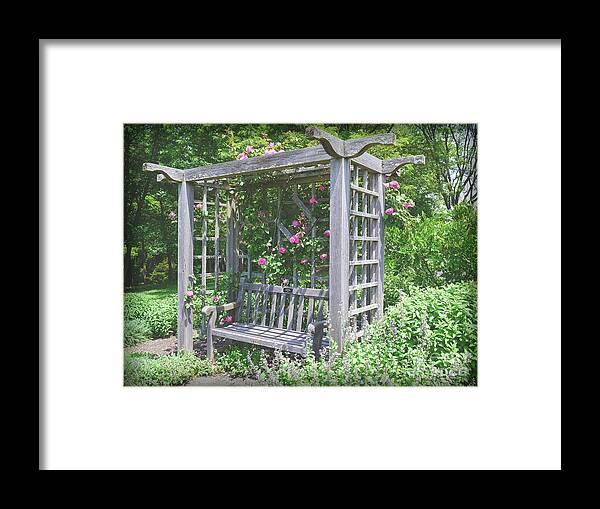 Flowers Framed Print featuring the photograph Sit Awhile by Scott and Dixie Wiley