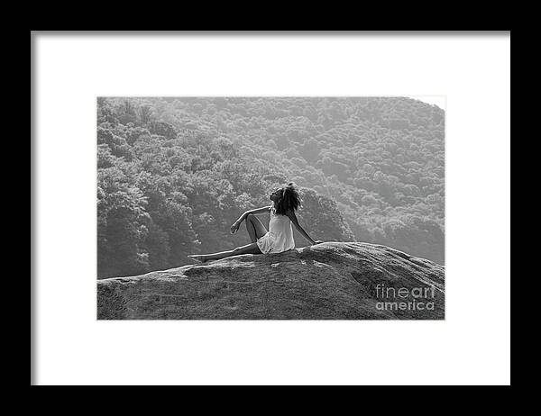Mercedes Framed Print featuring the photograph Sitting on the rock by Dan Friend