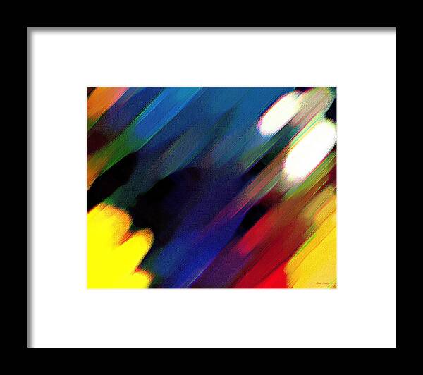 Abstract Framed Print featuring the painting Sivilia 4 Abstract by Donna Corless
