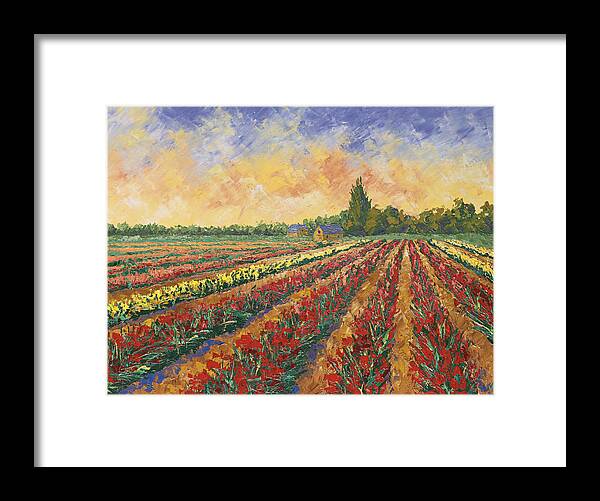 Seascape Framed Print featuring the painting Skatgit Valley Whashington USA by Frederic Payet