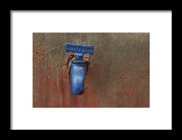 Blue Framed Print featuring the photograph SKC 0244 Tested by Sunil Kapadia