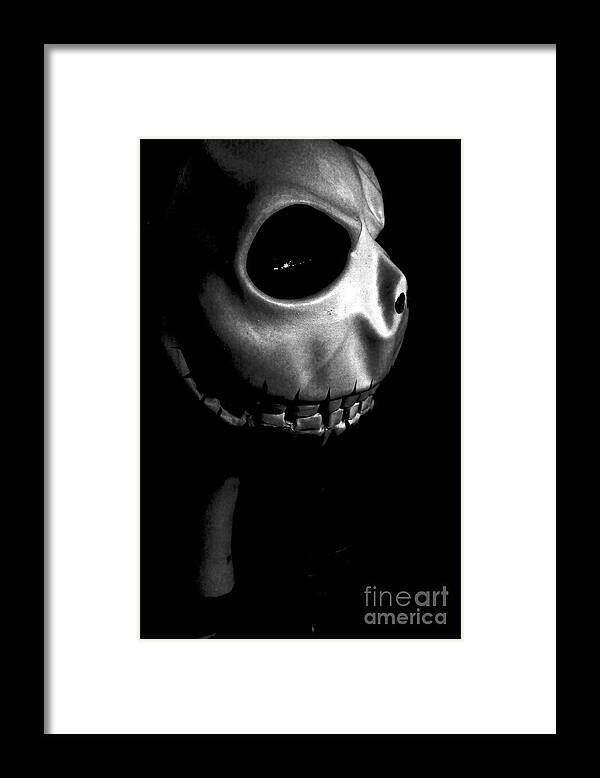 Black And White Framed Print featuring the photograph Skellingtonominous by Xn Tyler