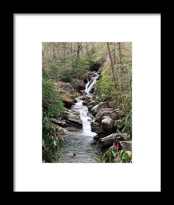 Landscape Framed Print featuring the photograph Skinny Dip Falls by Chuck Brown