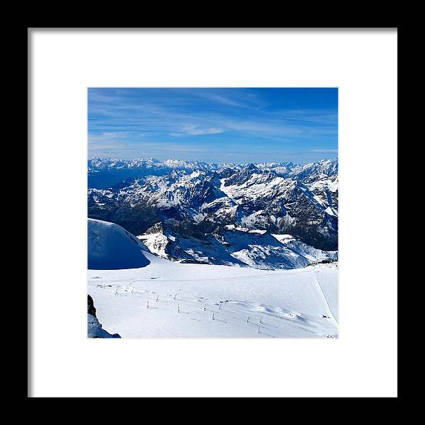 Zermatt Framed Print featuring the photograph Skking in the Alps by Sue Morris