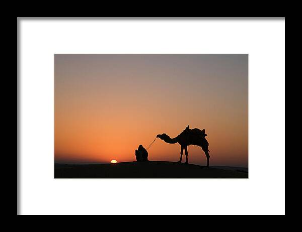 Silhouette Framed Print featuring the photograph SKN 0870 Silhouette at Sunrise by Sunil Kapadia