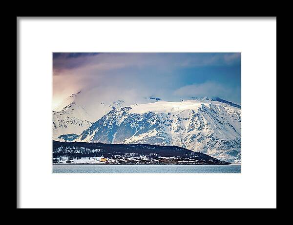 Badderfjorden Framed Print featuring the photograph Skorpa Noklan Island in Badderfjorden by Adam Rainoff