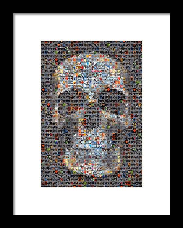 Heart Images Framed Print featuring the digital art Skull by Boy Sees Hearts