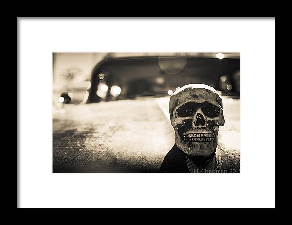 Skull Framed Print featuring the photograph Skull Car by Lora Lee Chapman