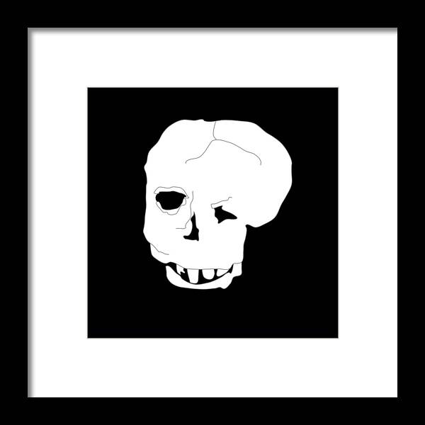 Deformed Framed Print featuring the digital art Skull by Lenka Rottova