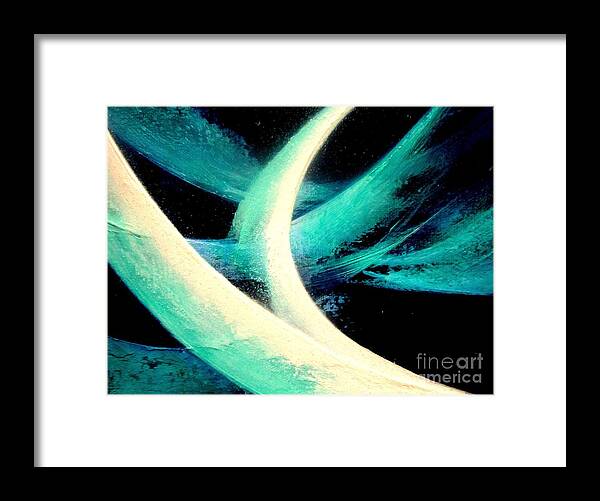 Light Framed Print featuring the painting Sky dance by Kumiko Mayer