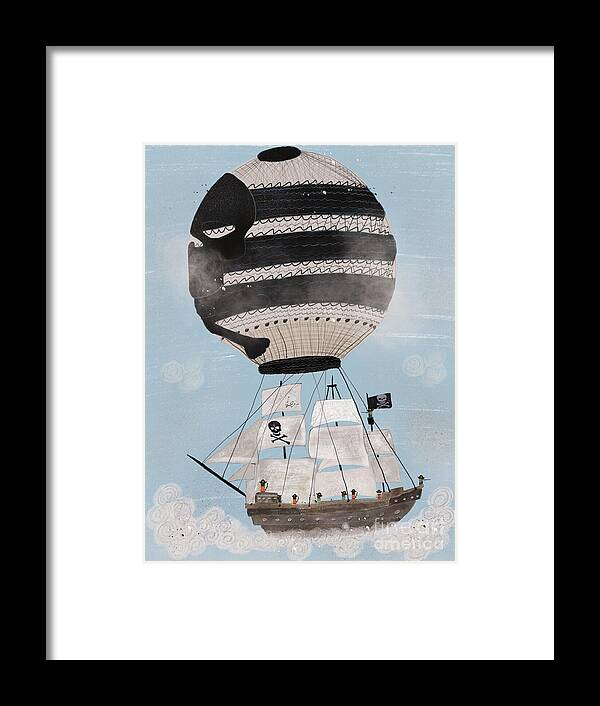 Pirates Framed Print featuring the painting Sky Pirates by Bri Buckley