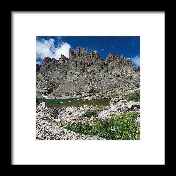 Sky Framed Print featuring the photograph Sky Pond - Rocky Mountain National Park by Aaron Spong