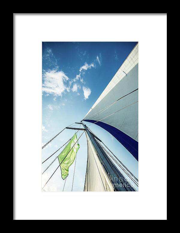 Aegis Framed Print featuring the photograph Sky Sailing by Hannes Cmarits