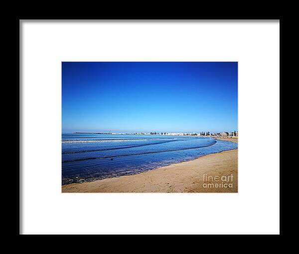 Landscape Framed Print featuring the photograph Sky, sea and sand by Jarek Filipowicz