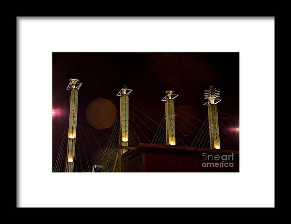 Sky Stations Framed Print featuring the photograph Sky Stations on Bartle Hall by Jean Hutchison