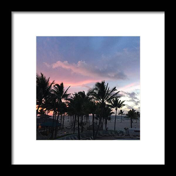 Sky Framed Print featuring the photograph Sky With Palm Trees by Christina Schott