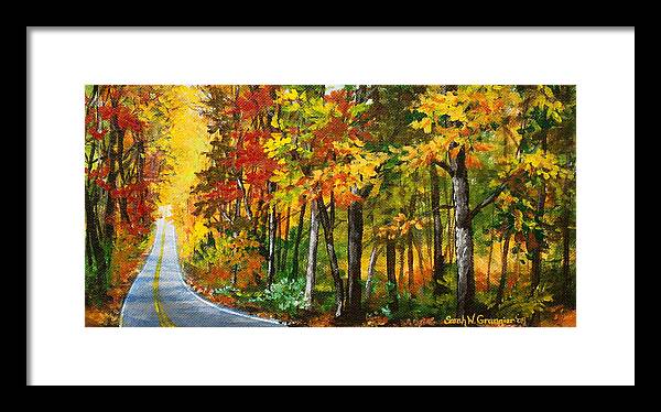 Skyline Drive Virginia Framed Print featuring the painting Skyline Drive by Sarah Grangier