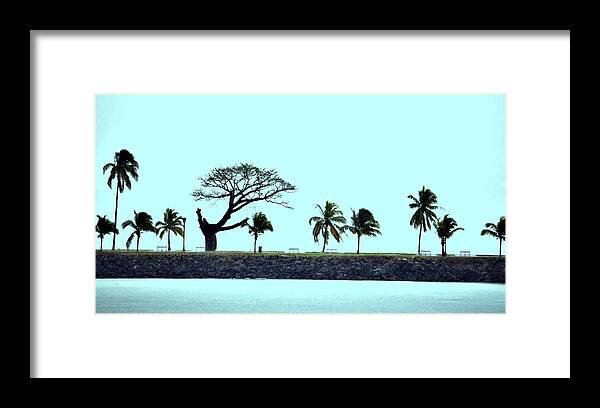 Panama Framed Print featuring the photograph Skyline on Blue by Richard Ortolano