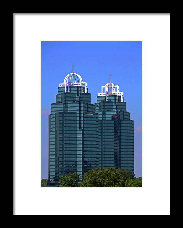 Skyscrapers Framed Print featuring the photograph Skyscrapers - Atlanta, Ga., USA by Richard Krebs