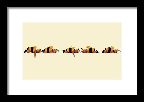 Bees Framed Print featuring the photograph Sleeping Bees by Anne Geddes