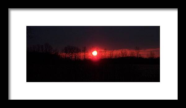 Sun Framed Print featuring the photograph Slice Sunset by Michelle Miron-Rebbe