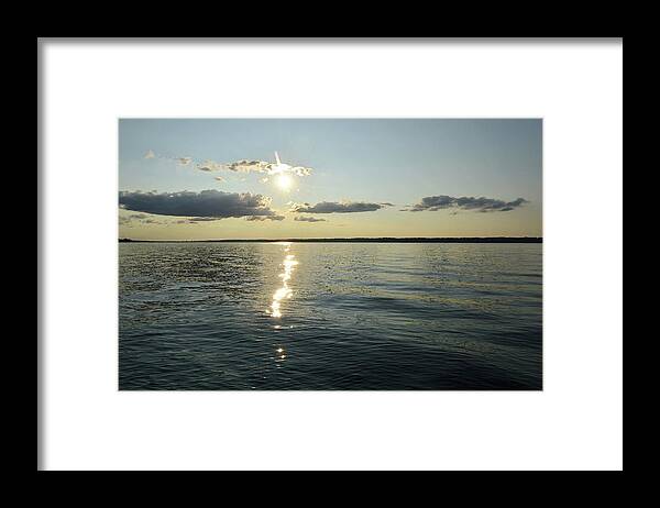 Abstract Framed Print featuring the digital art Slight Swells At Sunset Two by Lyle Crump