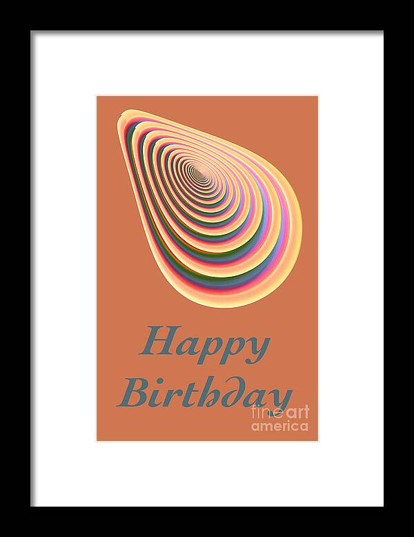 Photography Framed Print featuring the digital art Slinky - Happy Birthday Card 2 by Wendy Wilton