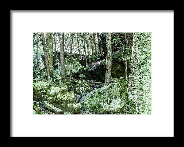 Water Framed Print featuring the photograph Slippery Rock Gorge - 1933 by Gordon Sarti