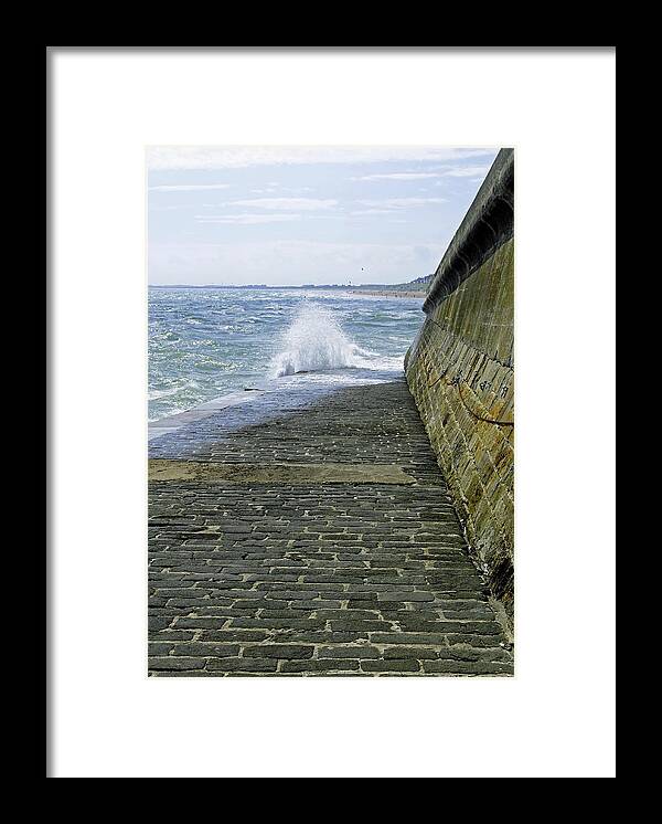 Europe Framed Print featuring the photograph Slipway Splash - Bridlington Harbour by Rod Johnson