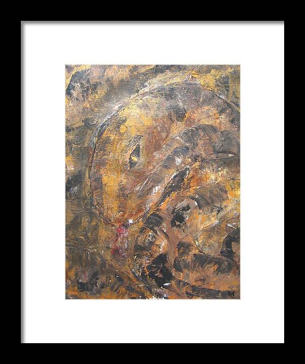 Acrylic Framed Print featuring the painting Slither by Maria Watt