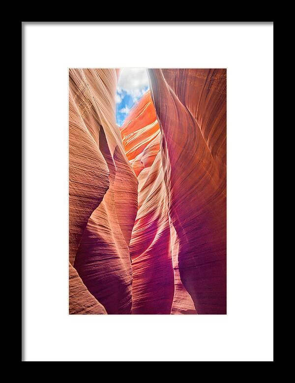 Southwest Framed Print featuring the photograph Slot Canyon 1 by Ches Black