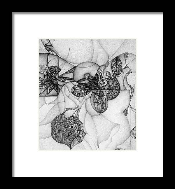 Ballpoint Art Framed Print featuring the digital art slow motion falling Black and White Edition by Jack Dillhunt