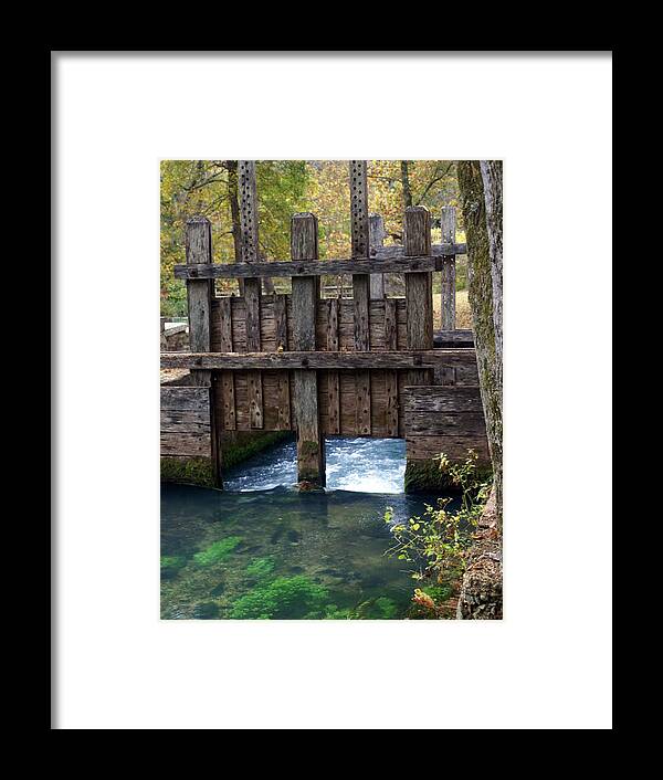 Alley Spring Framed Print featuring the photograph Sluce Gate by Marty Koch