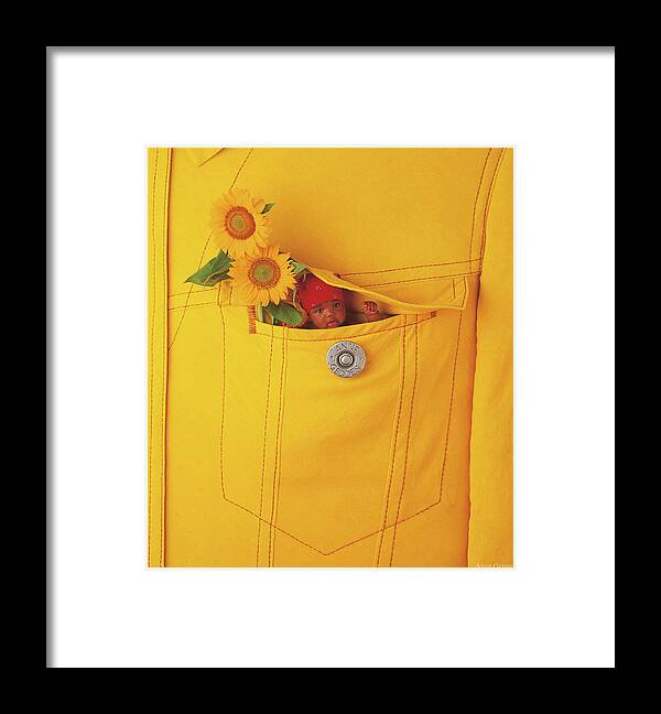 Sunflowers Framed Print featuring the photograph Small Change by Anne Geddes