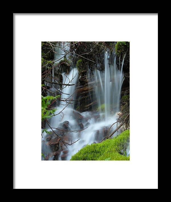 Water Framed Print featuring the photograph Small Falls by DeeLon Merritt