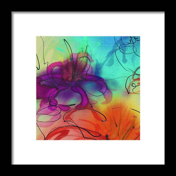  Floral Framed Print featuring the painting Small Flower 1 by Barbara Pease