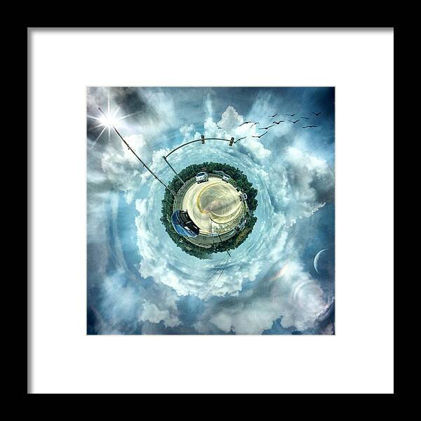 Clouds Framed Print featuring the photograph Small World #circular #tinyworld by Joan McCool
