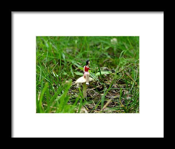 Richard Reeve Framed Print featuring the photograph Small World - Waiting in the Woods by Richard Reeve